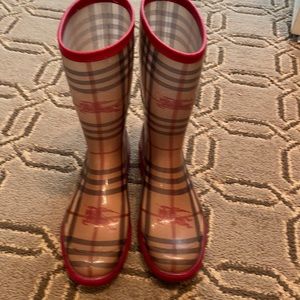 Burberry rain boots